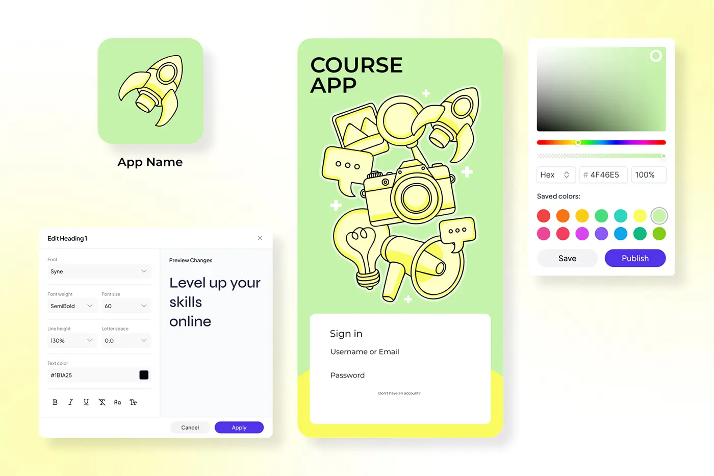 Brand your mobile app with your own logo and identity